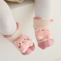 Baby / Toddler 3D Cartoon Animal Winter Warm Floor Socks Pink image 2