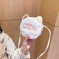 Kids Cartoon Plush Kitty Cat Crossbody Shoulder Bag Coin Purse for Girls White