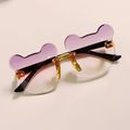Baby / Toddler / Kid Cartoon Cat Ears Rimless Decorative Glasses (With Glasses Case) Light Purple image 2