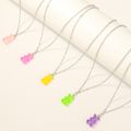 5-pack Colorful Bear Pendant Necklace Set for Girls Multi-color image 2