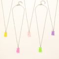 5-pack Colorful Bear Pendant Necklace Set for Girls Multi-color image 3