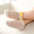 5 pares de meias de malha para bebê / criança com acabamento em coração Rosa image 5