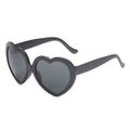 Adult Creative Heart Effect Diffraction Glasses Special Effect Light Changing Eyewear Black