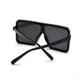 Women Flat Top Shield Fashion Glasses Black