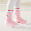 5-pairs Toddler / Kid Bow Decor Floral Pattern Socks Set Pink image 4