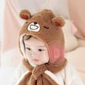 Baby Cartoon Bear Warm Hat Coffee