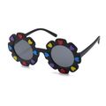 Toddler / Kid Heart Decor Floral Frame Glasses (With Glasses Case) Black image 1