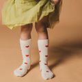 2 Pairs Valentine's Day Baby / Toddler Heart Pattern Crew Socks Beige image 2