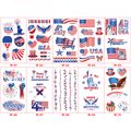 10-pack Toddler/Kid American Flag Independence Day Tattoo Stickers Color-A image 1