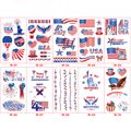 10-pack Toddler/Kid American Flag Independence Day Tattoo Stickers Color-A image 2