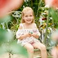 2-piece Toddler Girls Fruit Print Bow Top and Shorts Set Pink image 5