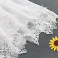 Baby / Toddler Girl Pretty Solid Floral Lace Decor Long-sleeve Dresses White image 1