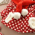Baby / Toddler Girl Ear Decor Fleece Dots Long-sleeve Hooded Cotton Coat Red image 4