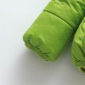 Solid Fleece-lining Hooded Long-sleeve Baby Coat Jacket Green