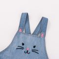 Baby / Toddler Girl Cat Denim Overalls Blue