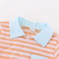 Toddler Boy Striped Colorblock Shirt Orange