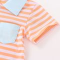 Toddler Boy Striped Colorblock Shirt Orange