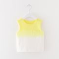 Baby / Toddler Casual Solid Tie Dye Camisole Top Yellow
