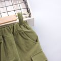 Toddler Boy Casual Solid Shorts with Pocket Army green