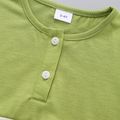 Toddler Boy Fluorescent Color Splice Henley Shirt Green