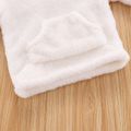 2pcs Baby Solid Thickened Fleece 3D Ears Long-sleeve Hoodie and Pants Set White