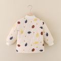 Baby Girl/Boy Tree Pumpkin Print Button Design Coat Beige