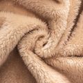 3D Ear Solid Suede and Fleece Long-sleeve Baby Hooded Coat Jacket Coffee image 5