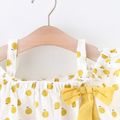 2-piece Toddler Girls Fruit Print Bow Top and Shorts Set Yellow image 2
