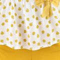 2-piece Toddler Girls Fruit Print Bow Top and Shorts Set Yellow image 5