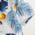 2pcs Toddler Boy Vacation Boho Floral Print Lapel Collar Shirt and Pocket Design Shorts Set Blue