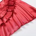 Toddler Girl Sweet One Shoulder Flounce Sleeveless Red Party Evening Dress Red image 3
