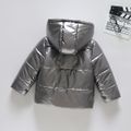 Toddler Boy/Girl Trendy Metallic Waterproof Windproof Waterproof Hooded Coat Dark Grey image 2