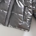 Toddler Boy/Girl Trendy Metallic Waterproof Windproof Waterproof Hooded Coat Dark Grey image 5