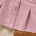 Baby Girl Pink Ruffle Trim Single Breasted Hooded Long-sleeve Coat Pink image 5