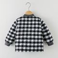 Kleinkind Junge Plaid Ohr Design Reißverschluss Mantel Schwarz und weiß image 2