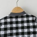 Kleinkind Junge Plaid Ohr Design Reißverschluss Mantel Schwarz und weiß image 4