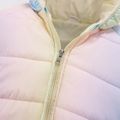 Toddler Girl Trendy Gradient Color Hooded Padded Coat Multi-color image 3