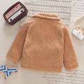 Toddler Boy/Girl Trendy Lapel Collar Teddy Fleece Coat Khaki image 2