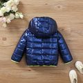 Baby Boy/Girl Thermal Lined Quilted Long-sleeve Hooded Zipper Winter Coat Deep Blue image 3