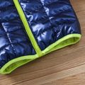Baby Boy/Girl Thermal Lined Quilted Long-sleeve Hooded Zipper Winter Coat Deep Blue image 5