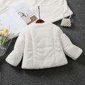 Toddler Girl Trendy White Thick Fluffy Faux Fur Coat White image 2