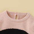 100% Cotton 3D Penguin Beak Knitted Long-sleeve Baby Jumpsuit Light Pink image 3