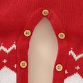 Christmas Elk Knitted Sleeveless Jumpsuit Red