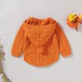 Halloween Pumpkin Knitted Long-sleeve Baby Hoodie Sweater Romper Orange image 3