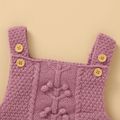 Baby Boy/Girl Solid Knitted Sleeveless Tank Top Button Romper Pink
