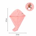 Cartoon Shower Cap Super Absorbent And Quick-drying Turban Pink