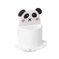 Cartoon Animal Toothbrush Holder Punch-Free Bathroom Accessories Wall-Mounted Mouthwash Cup Comb Toothpaste Tube Storage Rack White