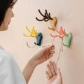 Wall Door Self Adhesive Hooks for Keys Purse Kitchen Shower Room Bathroom Sticky Hooks Punch-free Pink