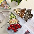 Christmas Tree Dried Fruit Plate Snack Plate Household Fruit Tray Melon Seeds Dried Fruit Tray Light Grey