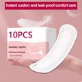 10-pack Sanitary Napkin High Absorbency Breathable Sanitary Pads for Maternity Menstrual Care Hygiene Products White